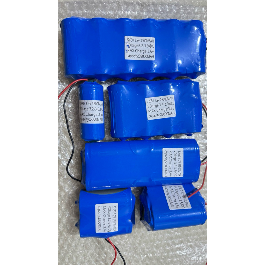 แบตเตอรี่ลิเทียม 3.2V   32650มีวงจรBMSในตัว สำหรับใส่ไฟโซล่าเซลล์