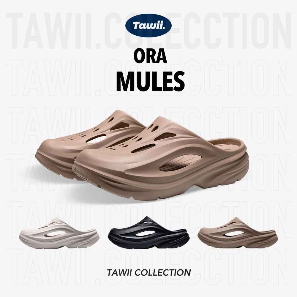 Tawii. ผู้ชาย รองเท้าหัวโตแฟชั่น EVA หนา4cm กันน้ํากันลื่น รองเท้าแตะกลางแจ้ง รองเท้าแตะลําลอง ขนาด40-45