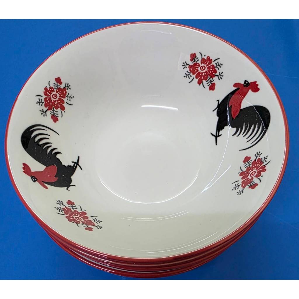 SC007C ชามเซรามิกลายไก่ ขนาด 7นิ้ว 6ใบ ราคา