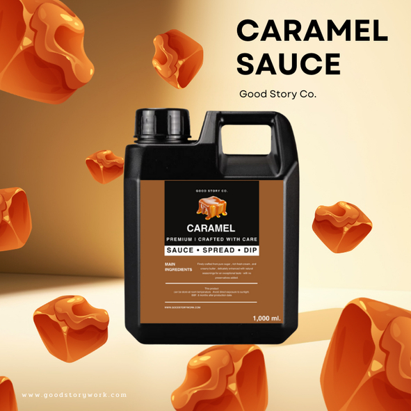 พรีเมียม ซอสคาราเมล ขนาด 1,000g | Good Story Caramel Sauce