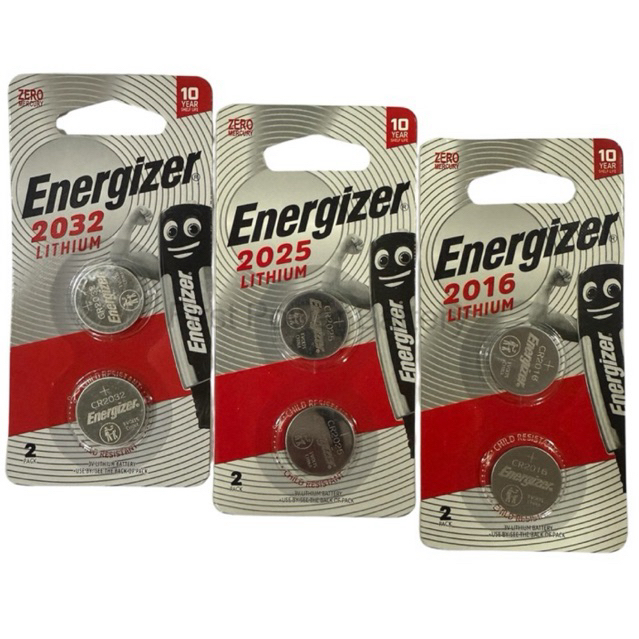 ถ่านEnergizer Lithium 3V CR2032/CR2025/CR2016 แพค2ก้อน