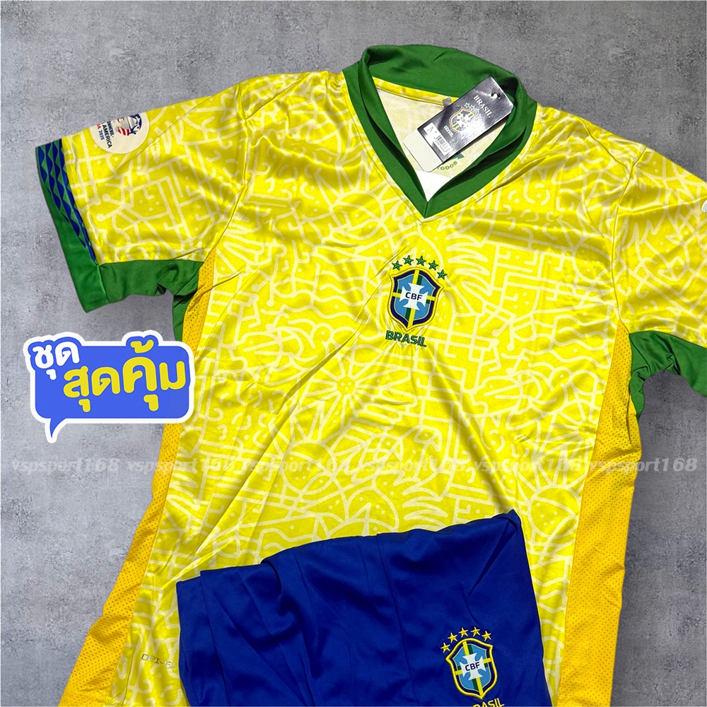 เสื้อกีฬา ชุดบอลทีมชาติ Bra-zil ปี24/25 เสื้อบอลและกางเกงบอลผู้ชาย ใหม่ล่าสุด