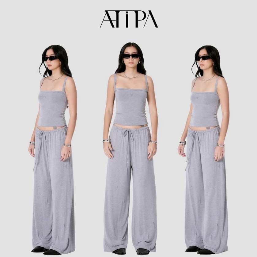 Atipashop - CALLER RAYON TANK TOP เสื้อสายเดี่ยว คอเหลี่ยม ผ้าเรย่อน ปักโลโก้
