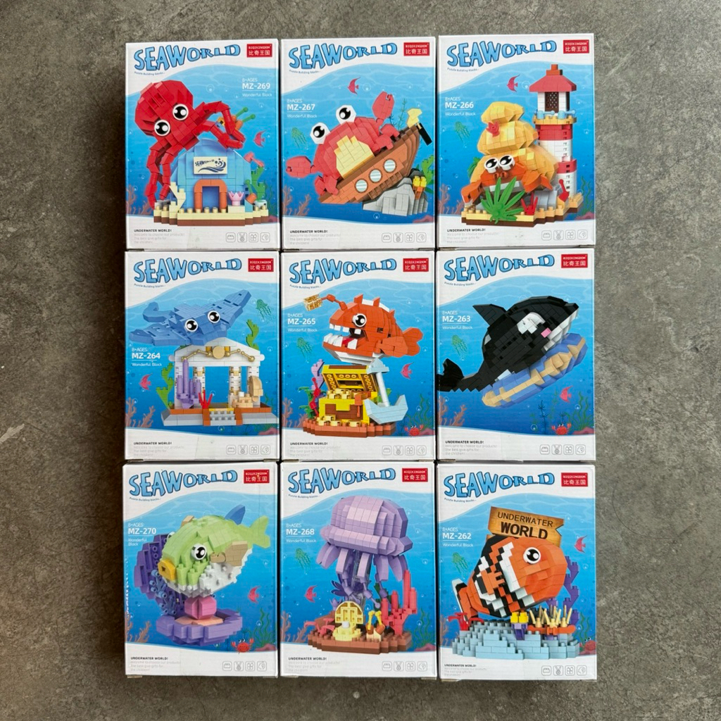 พร้อมส่งในไทย🚛 ตัวต่อนาโน  - The Ocean Theme Series Building Blocks