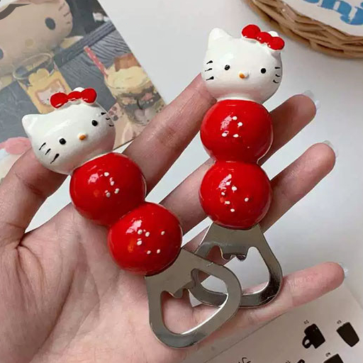 😍COD😍Hello Kitty ที่เปิดขวดเบียร์, แม่เหล็กขวดเปิดบุคคลสร้างสรรค์เบียร์ตู้เย็นแม่เหล็กครัวเรือน