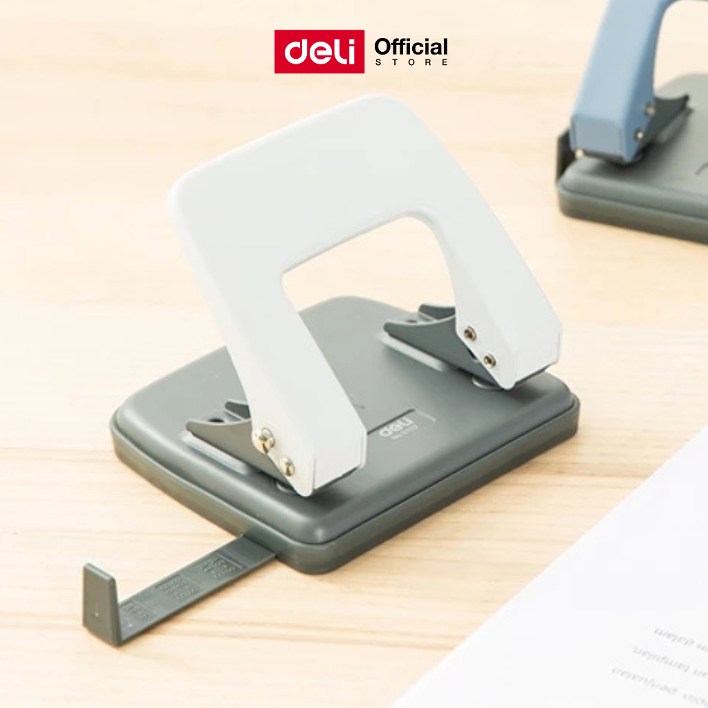 Deli 0102 เครื่องเจาะกระดาษ 2 รู สำหรับเข้าเล่ม (คละสี 1 ชิ้น) อุปกรณ์สำนักงาน เครื่องเขียน Punch
