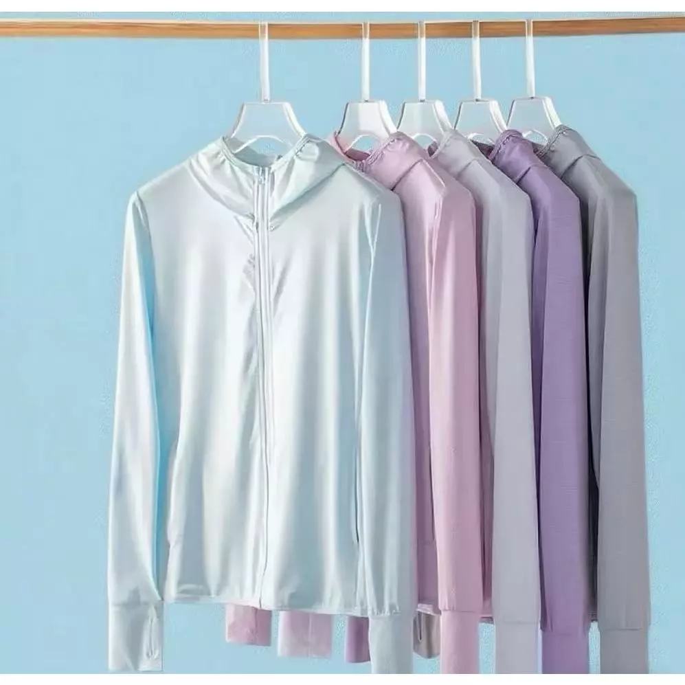 BIMI เสื้อคลุมกันแดด เสื้อคลุมกัน UV เสื้อคลุมผ้าลื่น ป้องกันผิวจาก UV เสื้อคลุมมีฮู้ด Sport ออกกำลังกาย กีฬา thumbnail 3