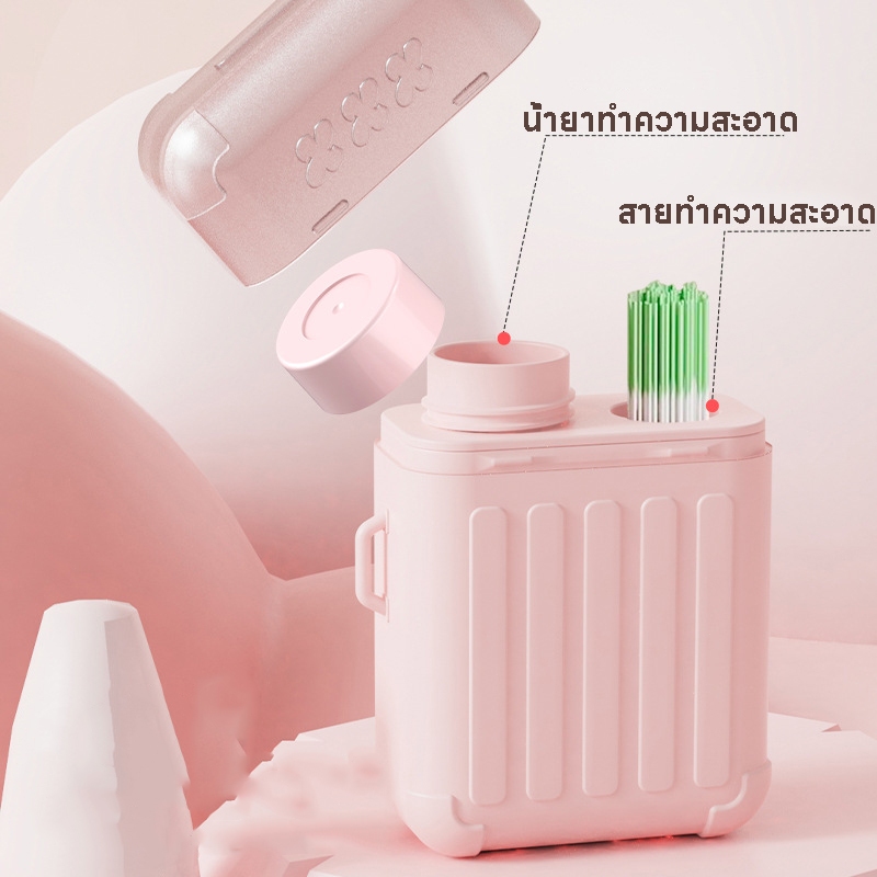 180ชิ้น/ชุด ที่ล้างรูเจาะหู ที่ทําความสะอาดหู ลวดทำความสะอาดเจาะหู แบบใช้แล้วทิ้ง ใช้ทำความสะอาดเจาะหูและกำจัดกลิ่น - รูปที่ 2