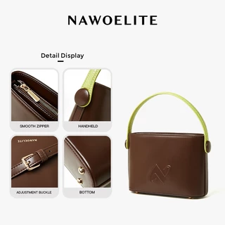 NAWOELITE Dessert Bag กระเป๋าสะพายข้างทรงถังสไตล์เรโทรสำหรับผู้หญิง Bags กระเป๋าสะพายข้างผู้หญิง กระเป๋าผู้หญิง