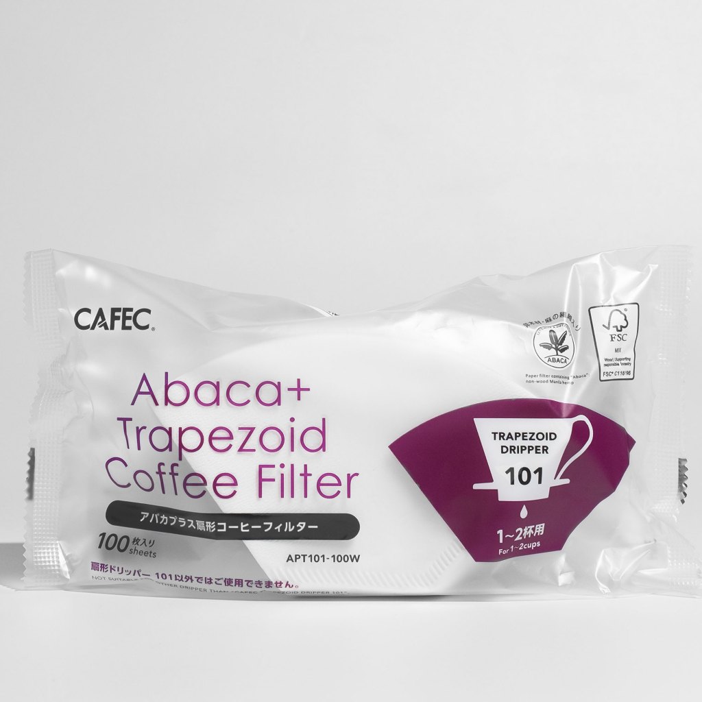 Cafec Abaca+ Trapezoid/ กระดาษกรองกาแฟทรงสี่เหลี่ยมคางหมู