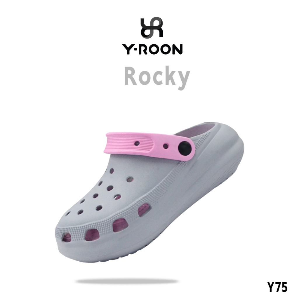 รองเท้าแตะหัวโต Y-Roon รุ่น Rocky (Y75) นุ่ม สบาย พื้นสูง 6 ซม. (สามารถติดตัวติดเพิ่มได้) - รูปที่ 3