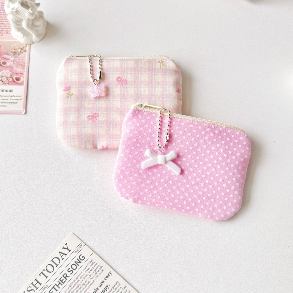 🌸 Happy Flower pouch 🌸 กระเป๋าซิปใส่เหรียญ สตางคื บัตรได้ น่ารักปุ๊กปิ๊กมาก มีหลายให้เลือก