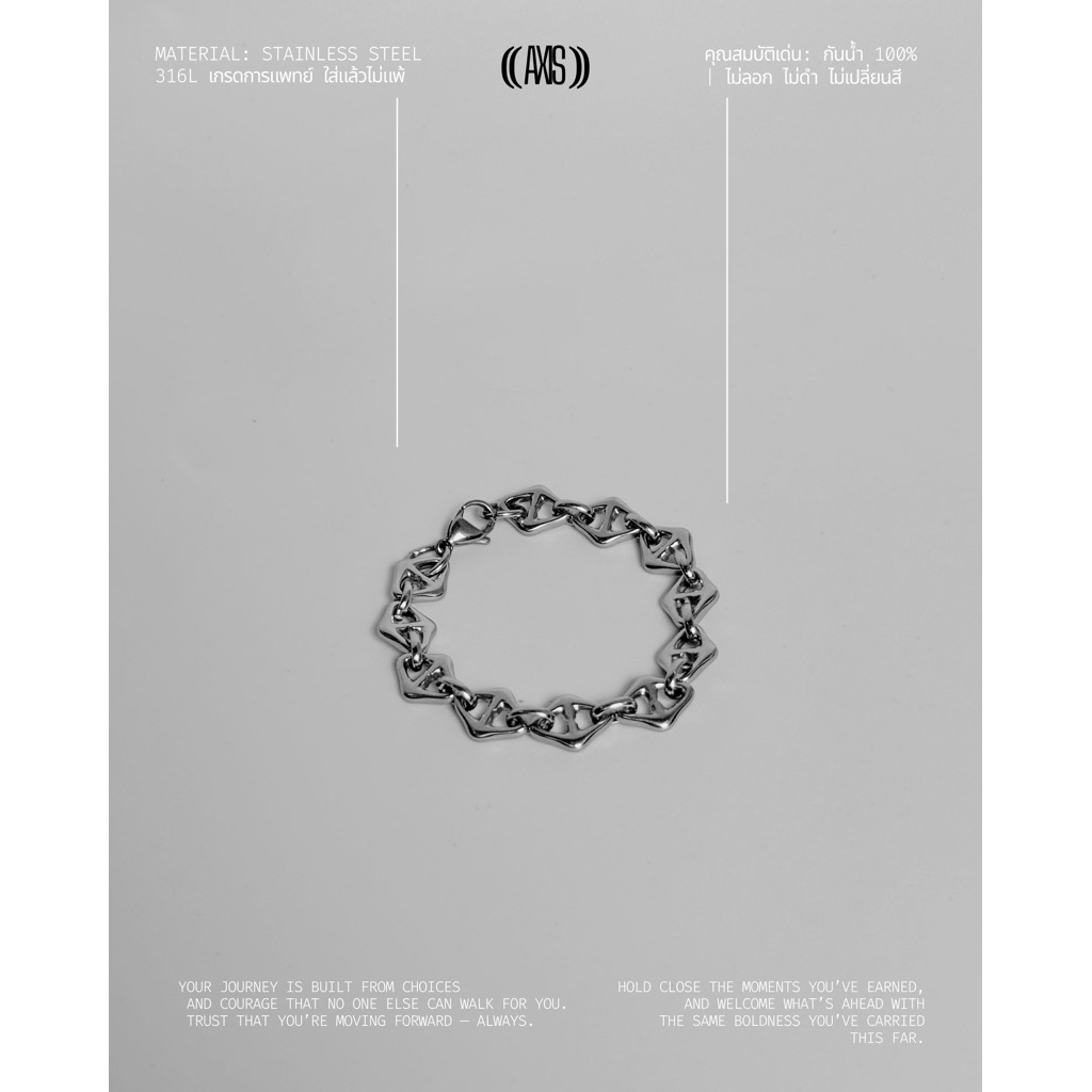 AXIS Lattice Bracelet สร้อยข้อมือ Stainless Steel 316L Surgical Grade กันน้ำ ไม่ลอก ไม่ดำ