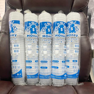 ถ้วยเต้าฮวย 6 ออนซ์ (100 ชุด) 5 แถวถ้วยพร้อมฝาฉีก ถ้วยแคปซูล ถ้วยหนา ฝาฉีกง่าย
