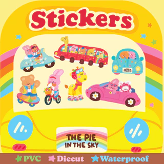 (5แถม1) สติกเกอร์ไดคัท แยกชิ้น กันน้ำ PVC big sticker ROEAD TRIP SET! 🚗 | The Pie In The Sky