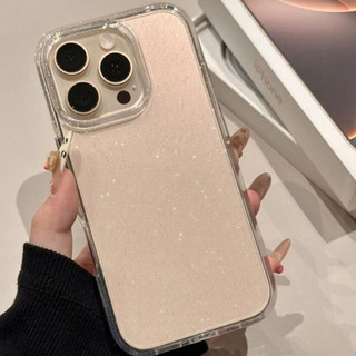 เคส iPhone 16 Pro Max iPhone 11 แบบใสแวววาวสุดสดใส เคส TPU นิ่มสีชมพูแวววาวสวยงาม เข้ากันได้กับ iPhone 15 14 13 Pro max