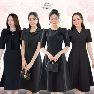 (พร้อมส่ง) รวมชุดเดรสสีดำออกงาน ทำงาน ผ้าหนามีน้ำหนักไม่บาง รีดง่าย อยู่ทรงสวย ส่งฟรีมีปลายทาง ihap88