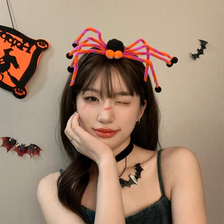 ที่คาดผม รูปทรงแมงมุม เครื่องประดับฮาโลวีน มีให้เลือกหลายสี ขาแมงมุมปรับได้ ส่งไวจากไทย