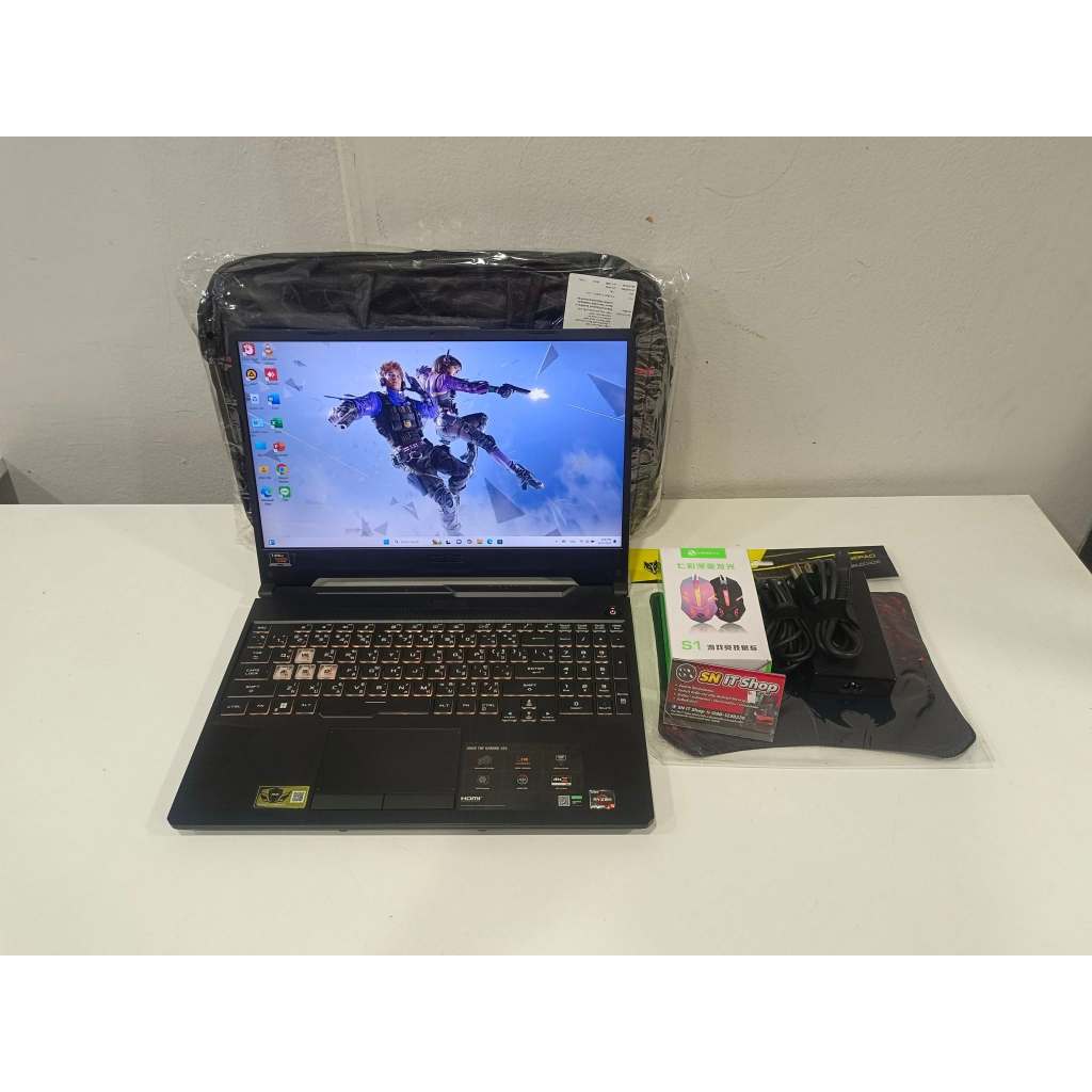 Asus TUF Gaming A15 (มือสอง) สเปค Ryzen 5 4600H RAM 8 GB SSD M.2 512 GB HDD 500 GB NVIDIA GeForce GT