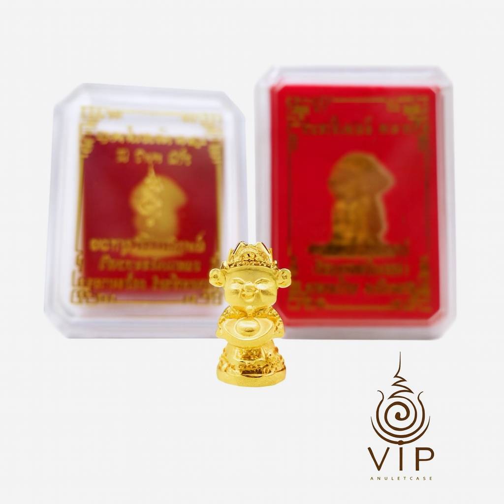 (แท้100% ) ⛩ เทพเจ้าไฉ่ซิงเอี้ย รุ่นร่ำรวยมั่งคั่ง ครูบาศิริ วัดศรีดอนไชย | CaiShen Amulet | 财神佛牌(กรอบชุบหนา2เท่า)
