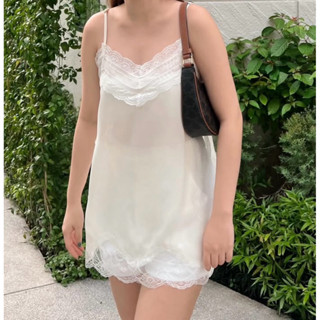 Cami lac top เสื้อสายเดี่ยวลูกไม้ มี 3 สี🤍🤎🖤