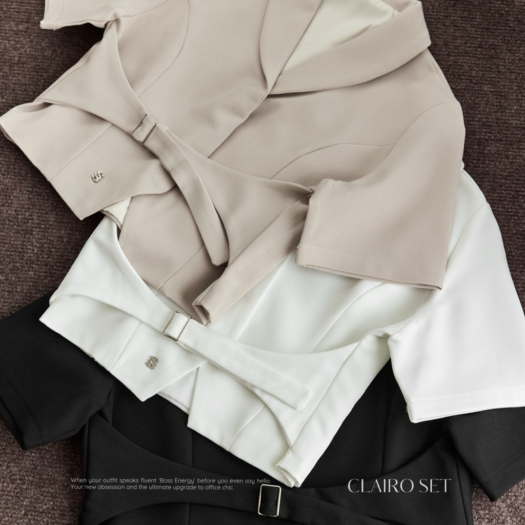 Swana.ss – Clairo set “ XS-XL   เสื้อครอปแขนสั้น + กางเกงขายาว ราคา ถูกที่สุด ดีลบีเคเค แกลเลอรีภาพที่ 4