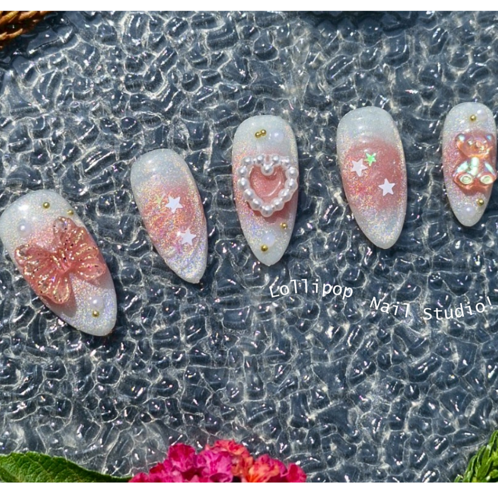 021 เล็บปลอมแฟชั่น พร้อมอุปกรณ์ในชุด (พร้อมส่ง) | Lollipop Nail Studio