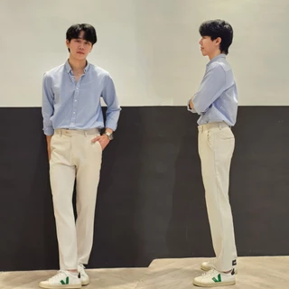 B&R กางเกงสูท Suit Pants ผ้านุ่ม ระบายอากาศได้ดีใส่สบาย แฟชั่นสไตล์เกาหลี