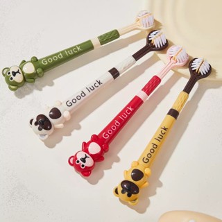 ชุดแปรงสีฟันเด็ก 3D สามด้าน 5ชิ้น/แพ็ค มีที่แปรงลิ้น แปรงได้…