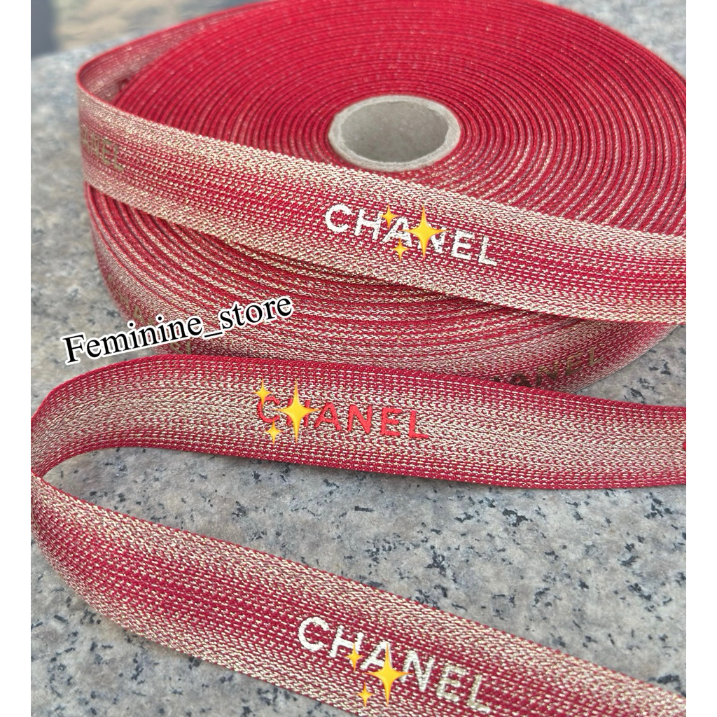 ริบบิ้น CHANEL LIMITED ของแท้จากเค้าเตอร์แบรนด์ หน้ากว้าง 2 cm.