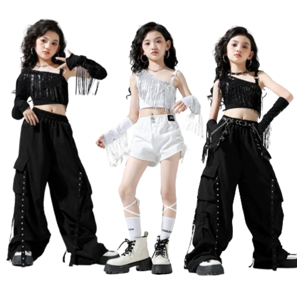 เสื้อครอปเต้นสำหรับเด็ก Cover Dance Street Dance Jazz Dance thumbnail 3