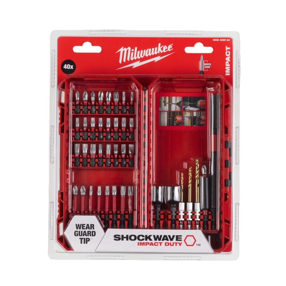 Milwaukee - 4932492004 ชุดดอกเจาะและดอกไขควง 40 ชิ้น