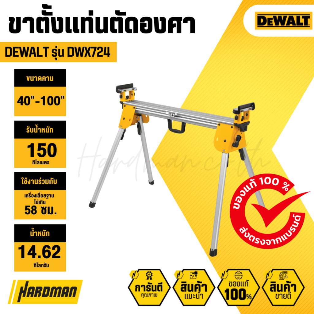 ขาตั้งแท่นตัดองศาแบบพับได้ DEWALT รุ่น DWX724