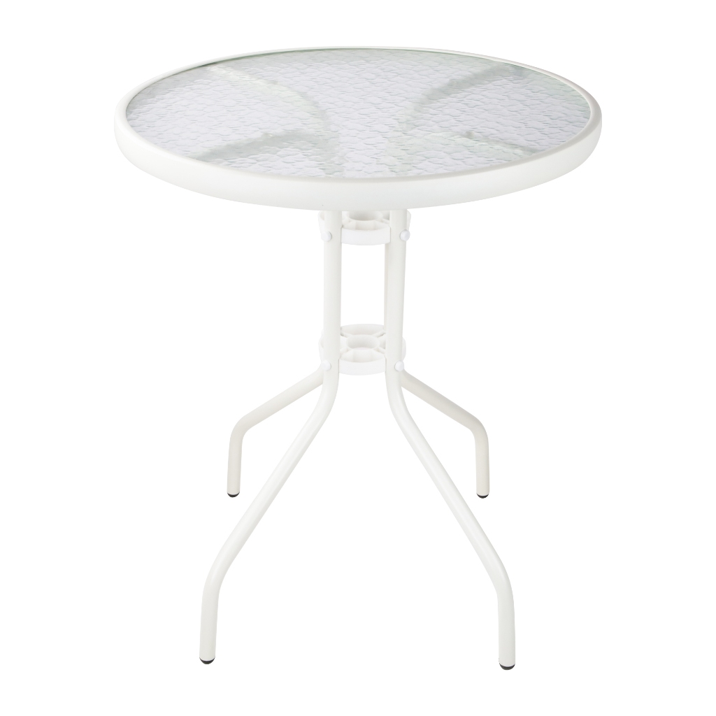โต๊ะกระจกกลม BISTRO FONTE รุ่น 144.307.02W ขนาด 60 x 60 x 70 ซม. สีขาว