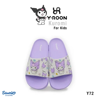 รองเท้าแตะเด็ก Y-Roon X Kuromi ลิขสิทธิ์แท้ รองเท้าสีโทนสีพาสเทล (Y72)