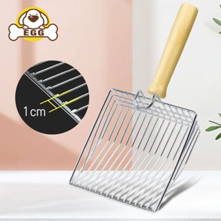 【พร้อมส่ง】EGG ช้อนตักทรายแมว ด้ามจับไม้ ขนาดใหญ่ ขนาด27*14*4…