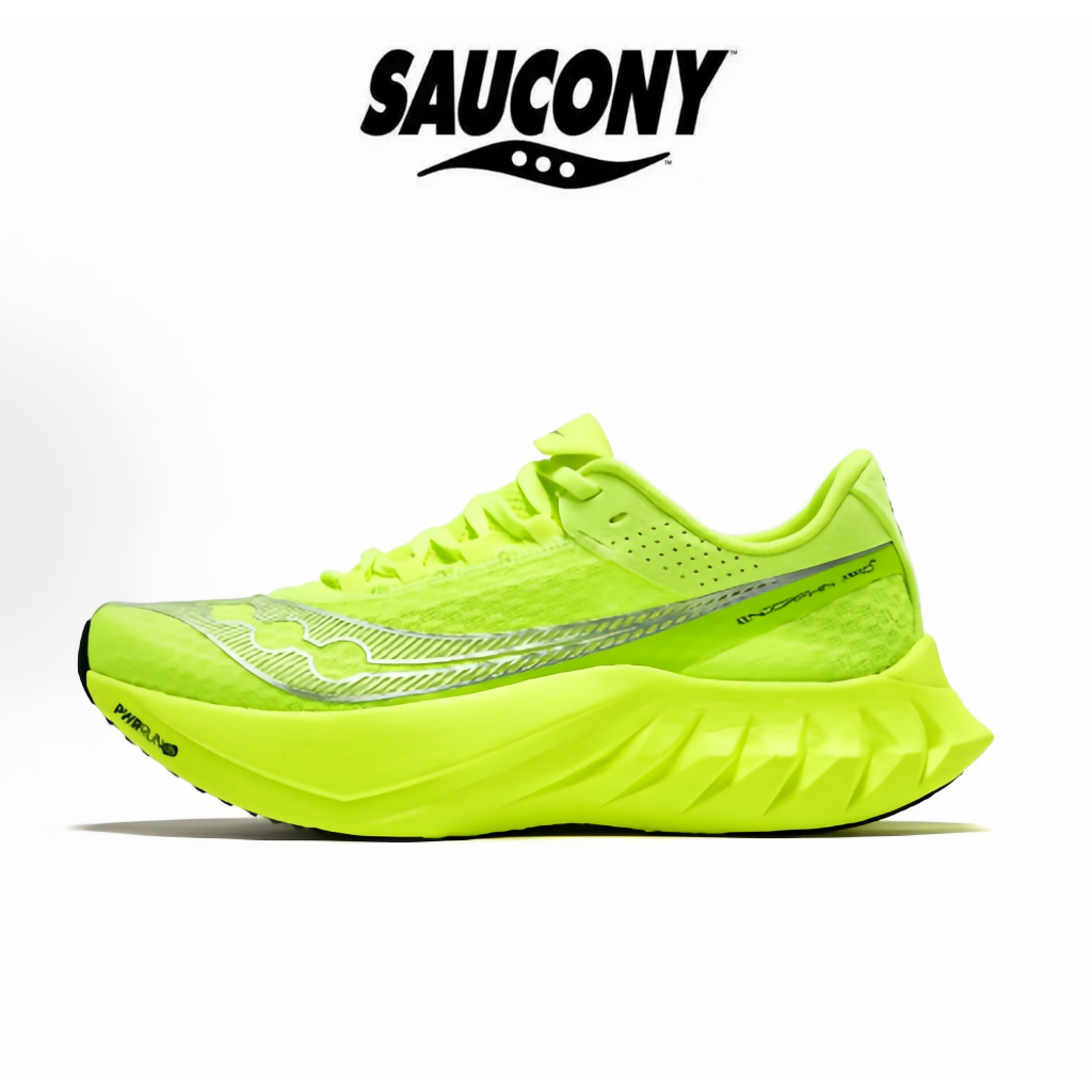 Saucony Endorphin Pro 4 Green silver รองเท้าผ้าใบ（ของแท้ 100 %）