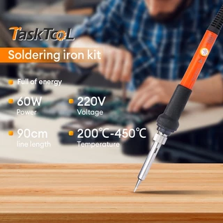 TASKTOOL หัวแร้งบัดกรี 60W หัวแร้งไฟฟ้า ชุดหัวแร้งบัดกรี 13 ชิ้น ปรับอุณหภูมิได้ TISI STANDARD