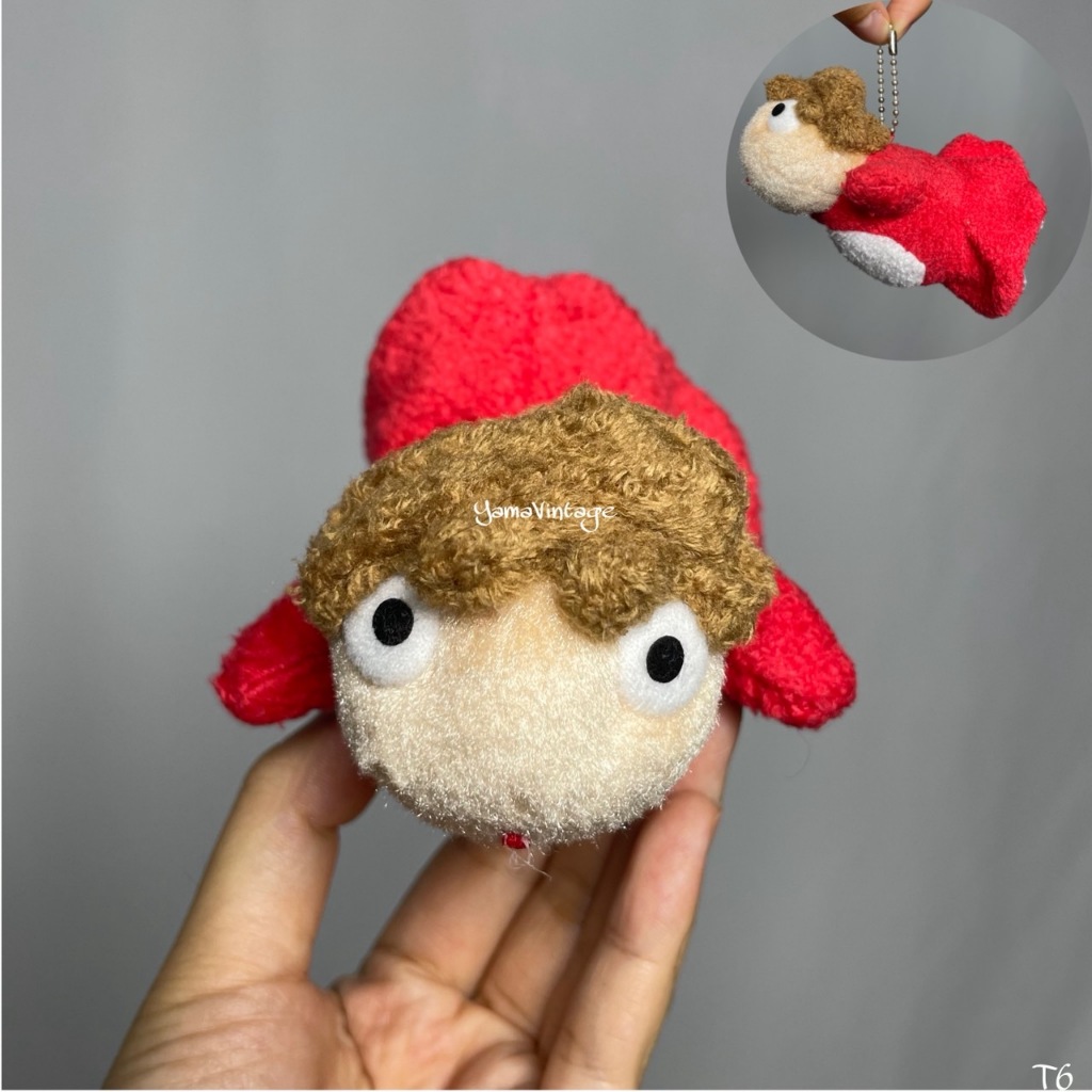 Studio Ghibli Ponyo พวงกุญแจโปเนียว ตุ๊กตามือสองลขิสิทธิ์แท้ ปี2008 โปเนียว ธิดาสมุทรผจญภัย