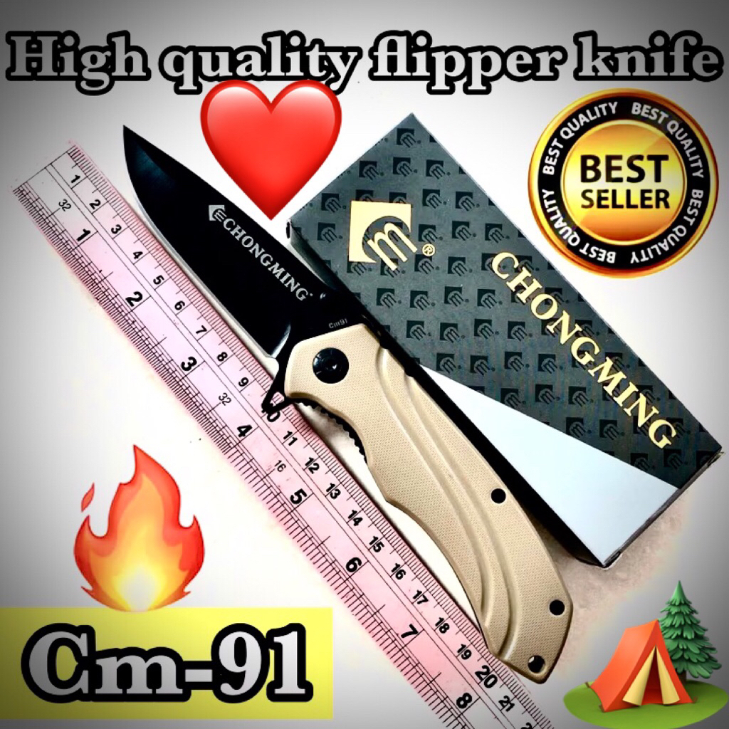 High quality flipper knife Cm-91 for collection and camping 🏕️