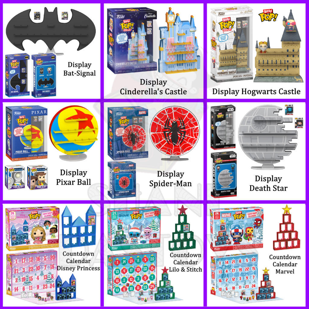{PRE-ORDER} Funko Bitty Pop! Display : Batman, Cinderella, Hogwarts, Pixar, Spider-Man, Death Star, Countdown Calendar ราคา ถูกที่สุด ดีลบีเคเค รูปภาพหลัก