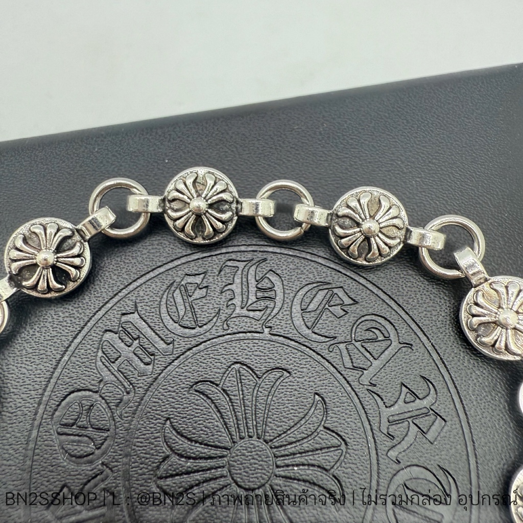 สร้อยข้อมือผู้ชายโครมฮาร์ท งานวินเทจ อะไหล่เงินปัดสีดำ Must Have Item รุ่น CH Ball Bracelet ราคา ถูกที่สุด ดีลบีเคเค แกลเลอรีภาพที่ 4