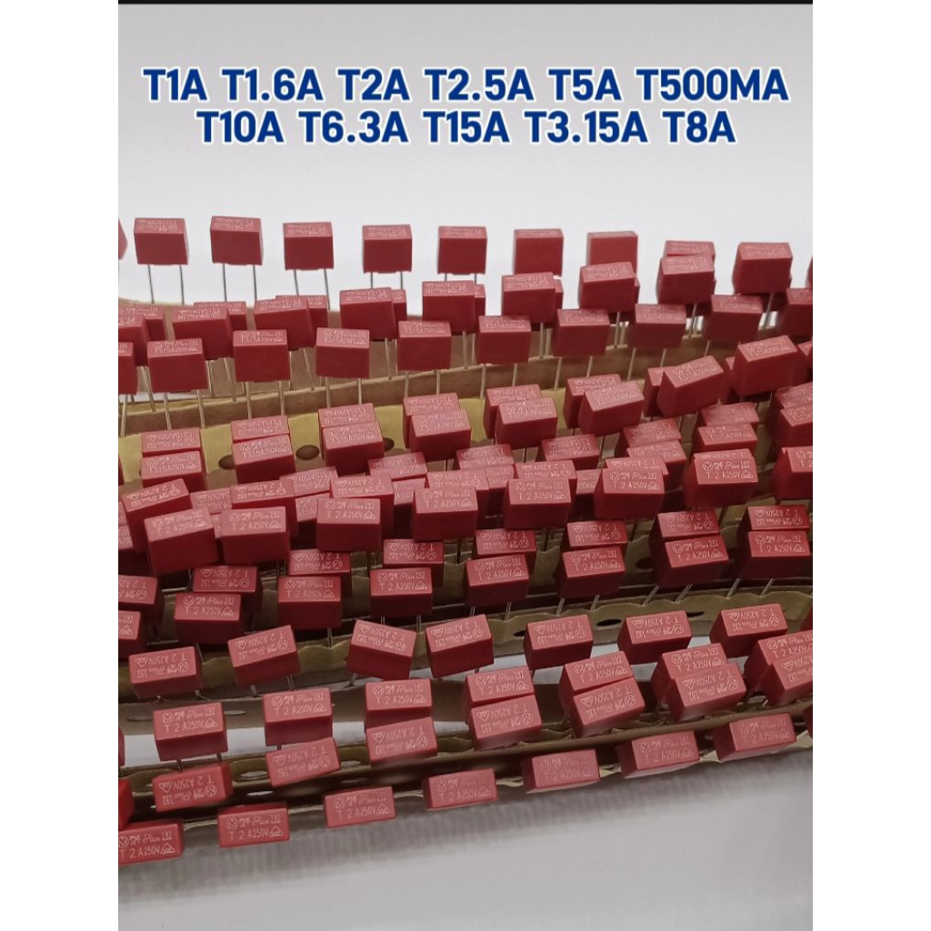 (แพ็ค5ตัว) ฟิวส์ ทรงสี่เหลี่ยม[250V.] T500mA/T5A/T10A/T6.3A/T4A/T2.5A/T3.15A/T1A/T1.6A/T15A/T8Aพร้อม