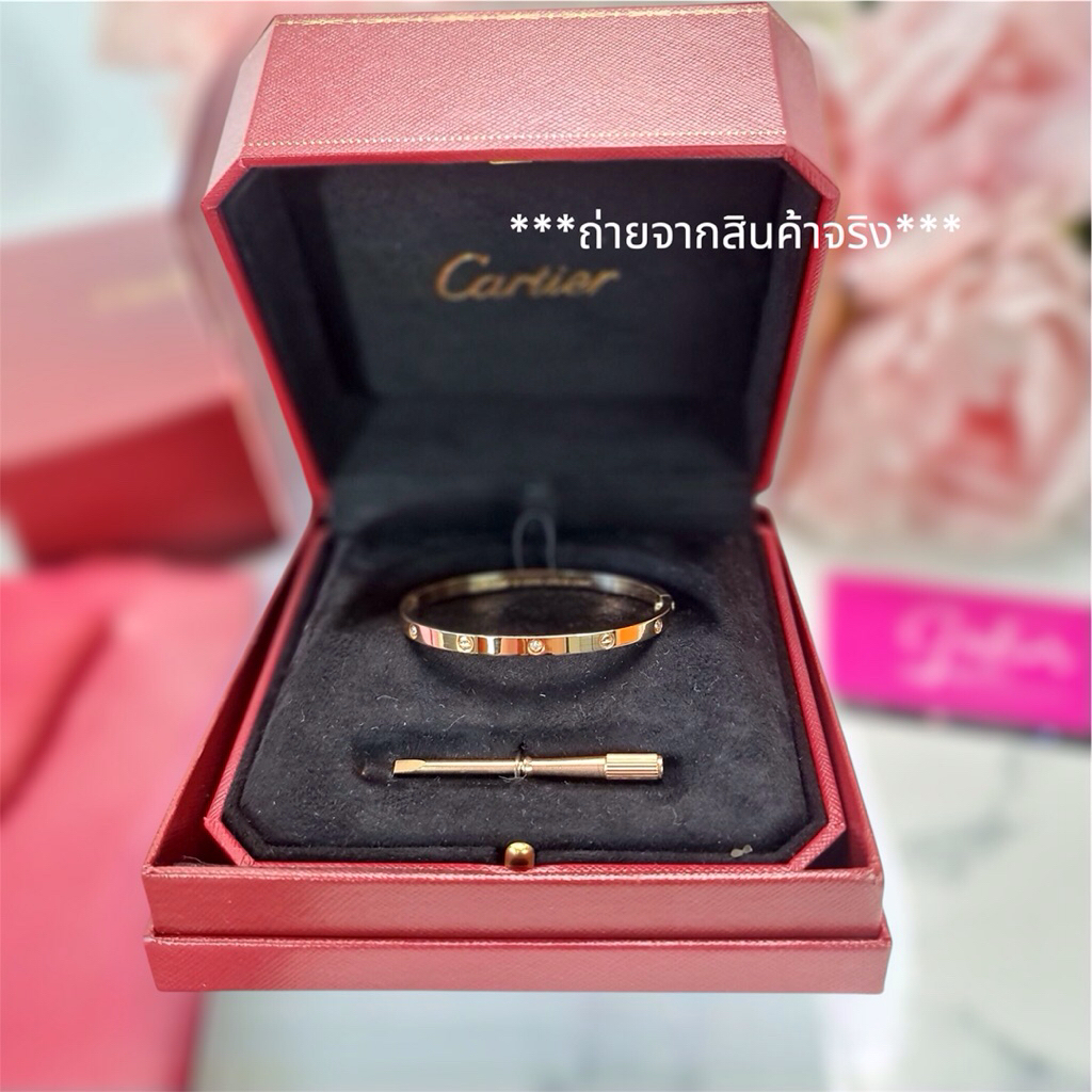 พร้อมส่งในไทย🇹🇭 กำไล Cartier size 16 มีเพชร  รุ่นขายดี !! สวยหรู อุปกรณ์ครบ fullset