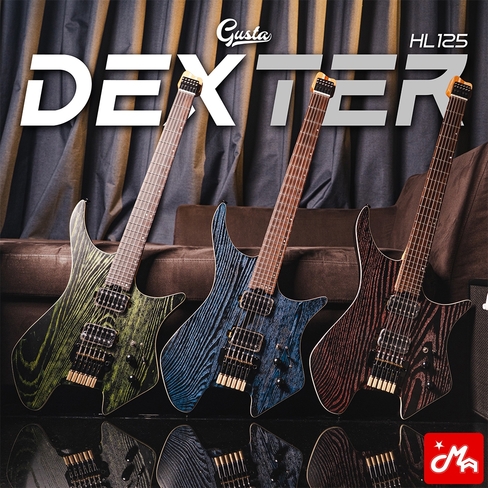 Gusta HL125 Dexter กีตาร์ไฟฟ้า Electric Guitar กีตาร์หัวตัด headless guitar รับประกันศูนย์ Music Arms