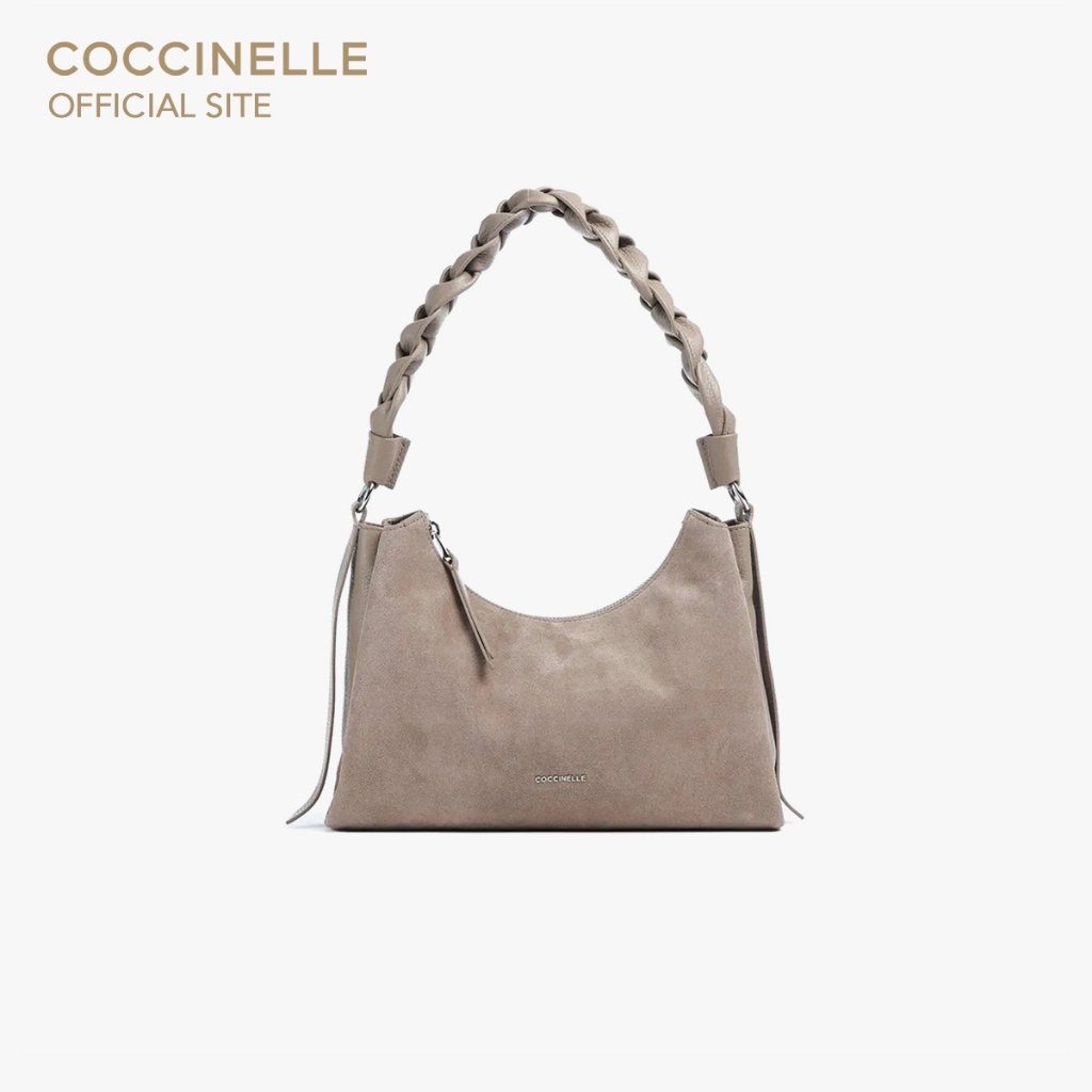 COCCINELLE กระเป๋าโฮโบผู้หญิง รุ่น BOHEME HOBO BAG 130301 สี WARM TAUPE/WARM TAUPE