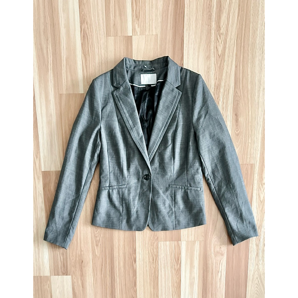 h&m blazer woman เทา