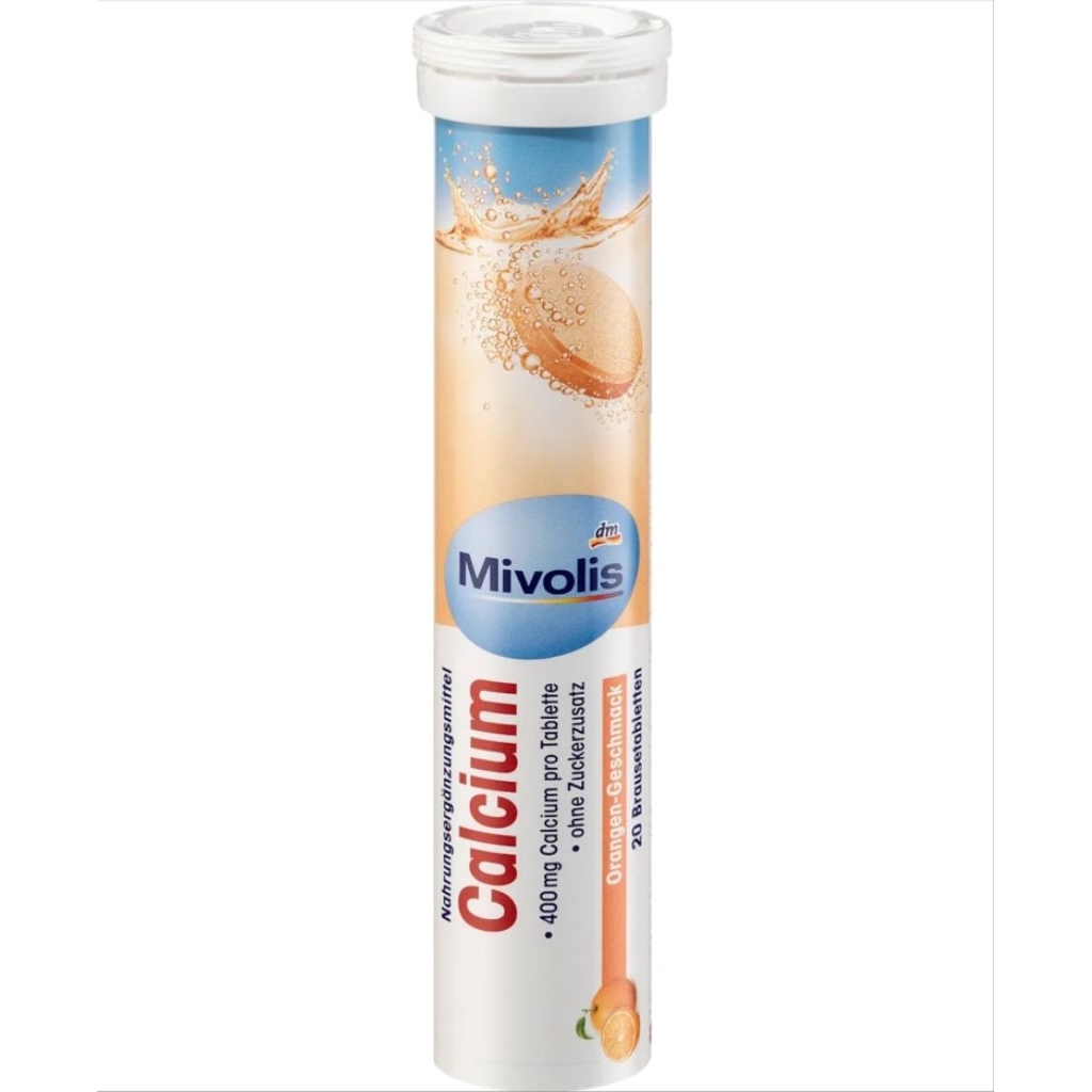 ของแท้/พร้อมส่ง Mivolis Calcium แคลเซียม เม็ดฟู่ละลายน้ำ 20 เม็ด