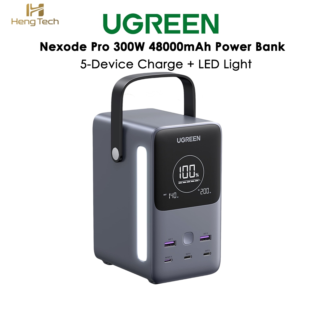 Power Bank Ugreen 300W 48000mAh - สำหรับตั้งแคมป์ พร้อมจอแสดงผล ชาร์จเร็ว