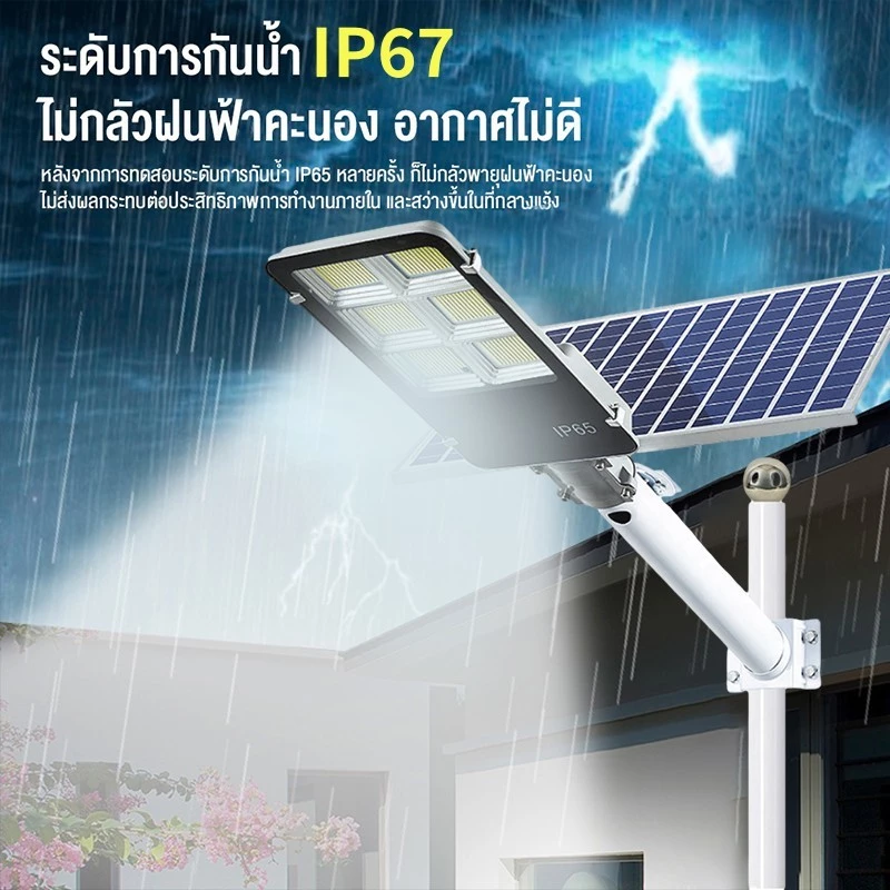 【รับประกัน30ปี】ไฟโซล่าเซลล์ ไฟถนนโซล่าเซลล์ 600000W LED ไฟภายนอกอาคาร solar light ไฟถนน พร้อมรีโมท solar street light thumbnail 6